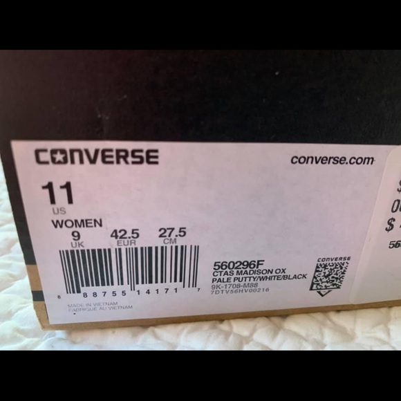 NIB Chucks CTAS Madison W11 Silver Polka Dots - Picture 3 of 3